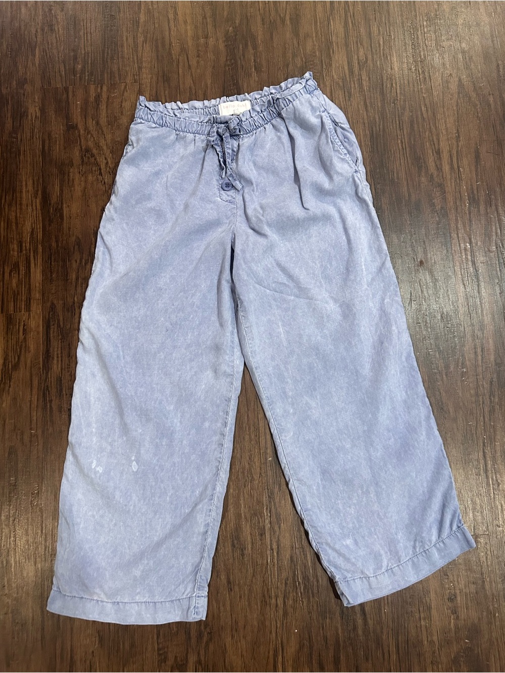 Bella Dahl Girls Light Blue Wide-Leg Pull-On Pants. Sz: 12